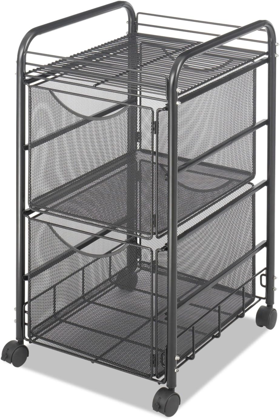 SAFCO Onyx Rolling File Cart, Steel Mesh Mobile Cart, Fits Letter-Size Hanging Folders