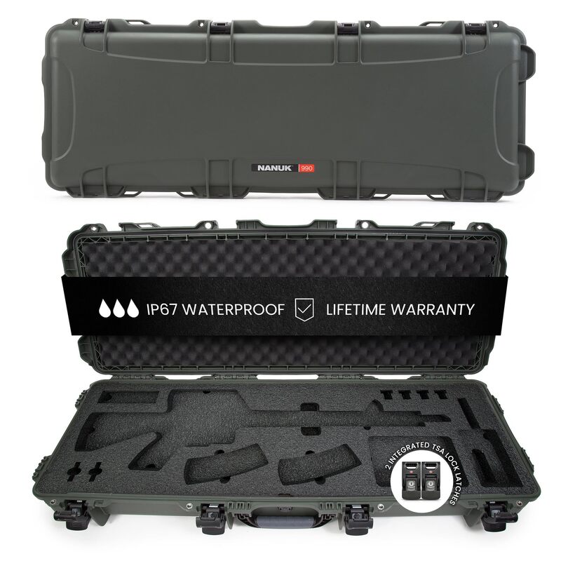 NANUK 985/990 Hard Case with Wheels & Custom Foam Insert