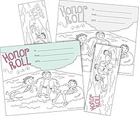 BARKER CREEK Recognition Awards and Bookmarks, Color Me Honor Roll, 30 Double-Sided Awards and 30 Double-Sided Bookmarks