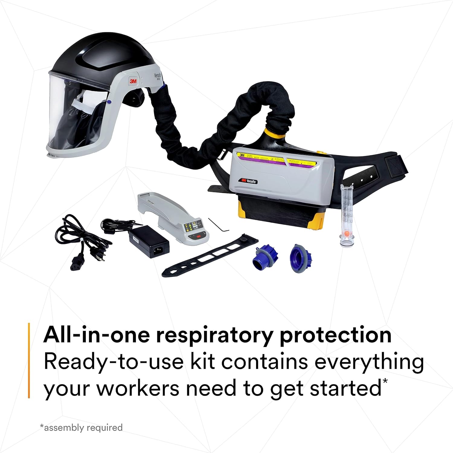 3M PAPR Respirator, Versaflo Powered Air Purifying Respirator Heavy Industry Kit, TR-800-HIK, Intrinsically Safe, NIOSH