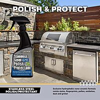 Flitz Stainless Steel Polish Protectant - 16oz Bottle, USA-Made Ceramic Coating for Stainless Steel Appliances