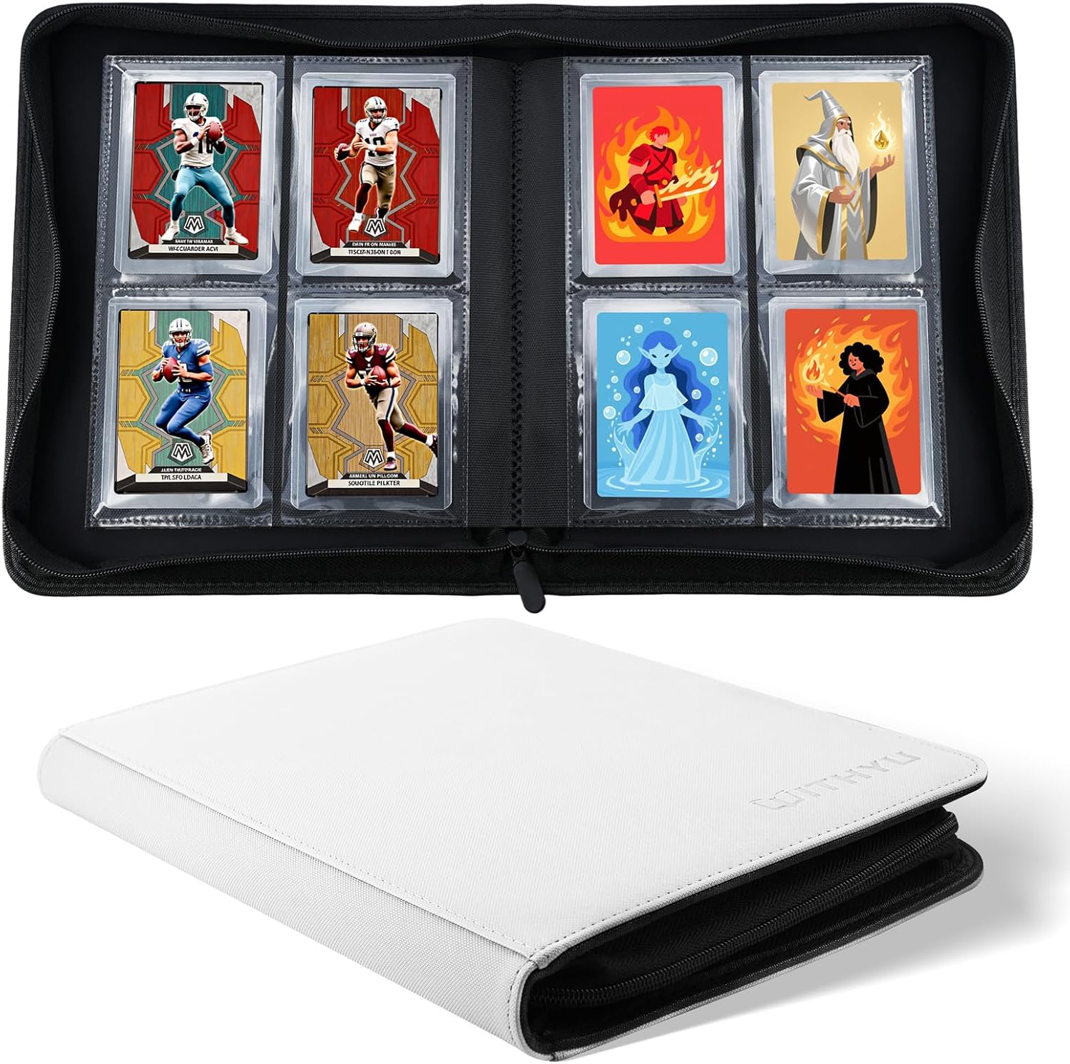 WITHYU Toploader Binder - 128 Card Capacity - White