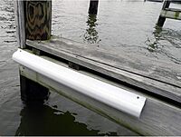 Dock Edge Piling Bumper - One End Capped - 6' - White