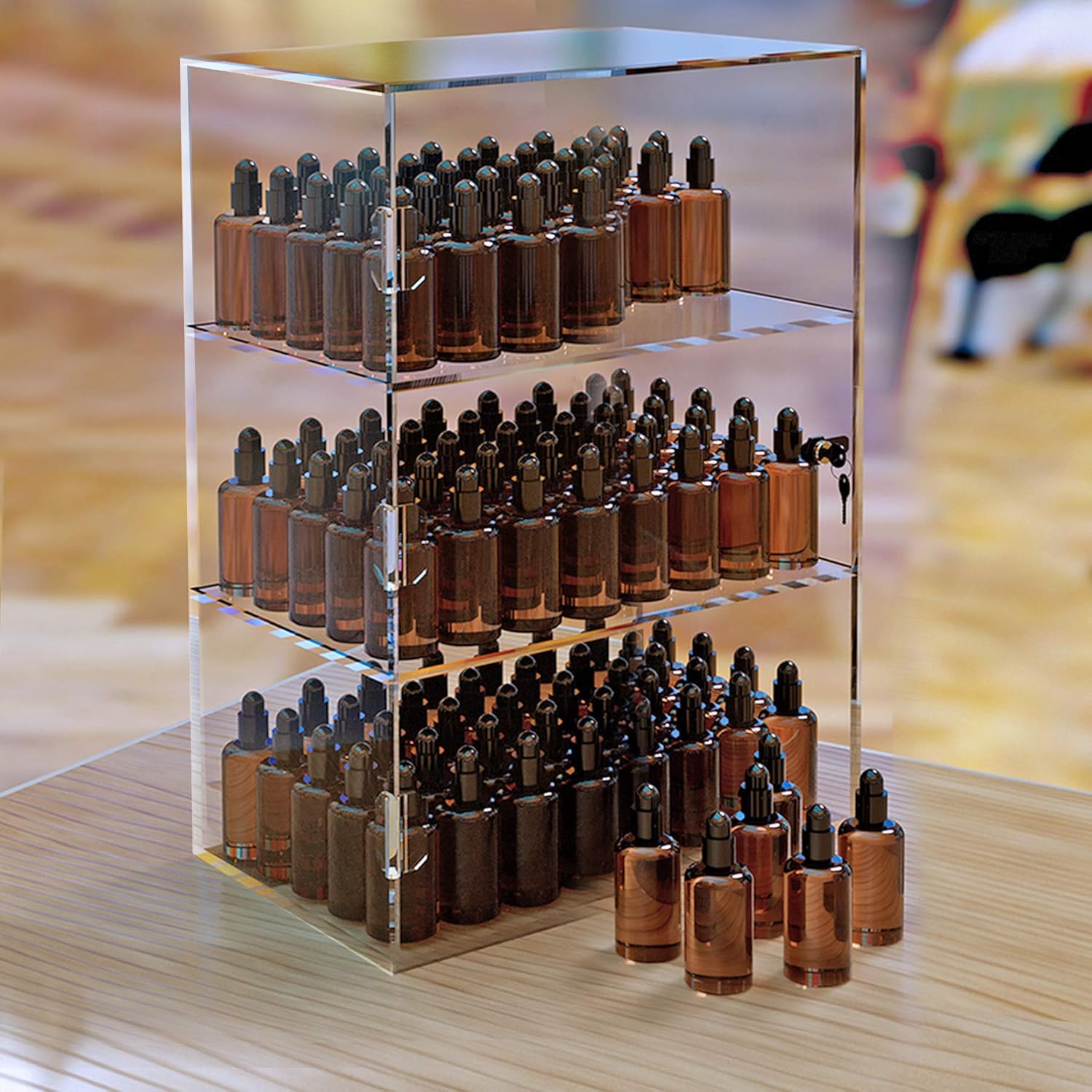 AZAR DISPLAYS Acrylic Lockbox Countertop Display Case, Clear