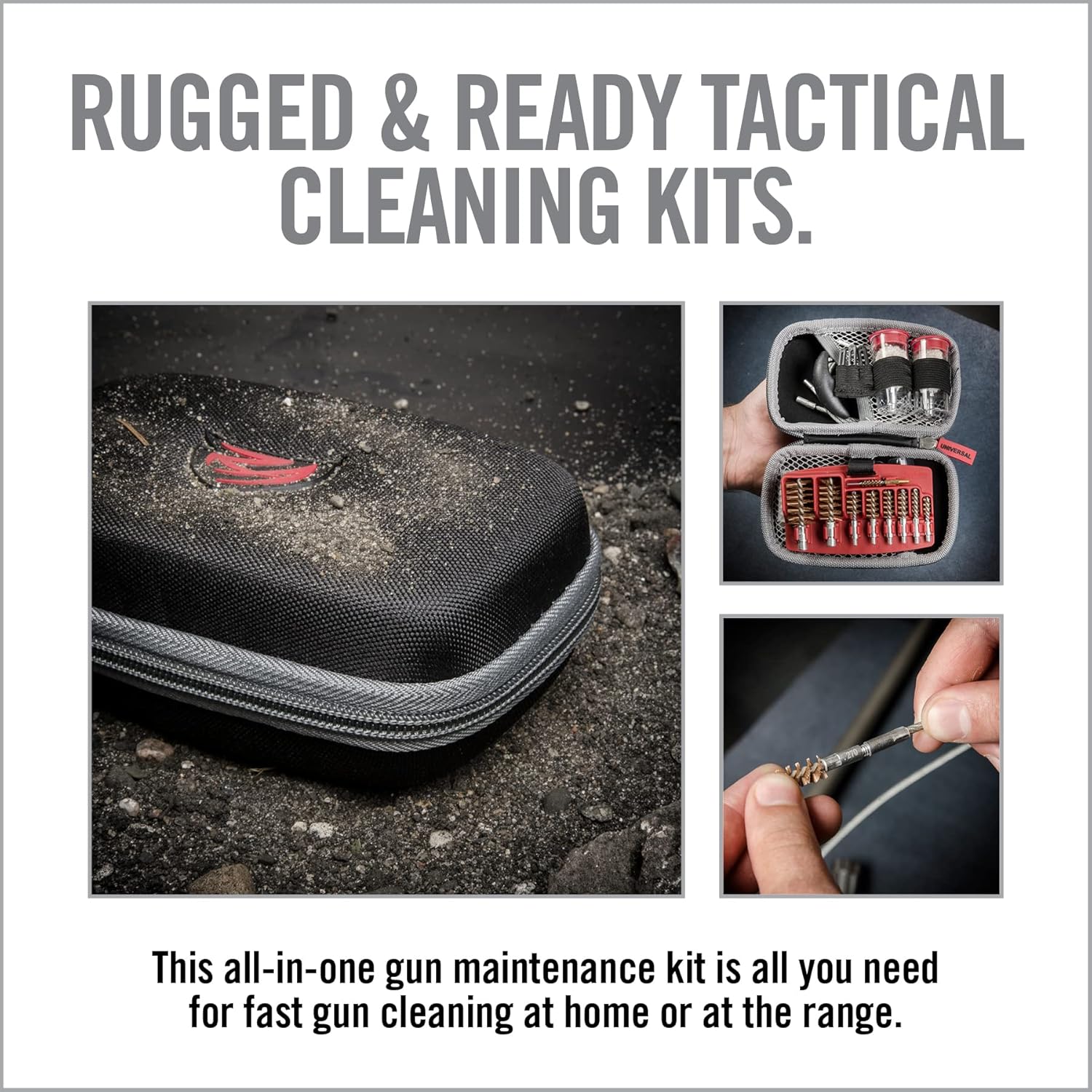 Real Avid Gun Boss Universal Cable 17-Piece Multi Caliber Gun Cleaning Kit for 12 & 20 gauge shotguns