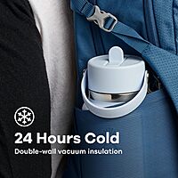 HYDRO FLASK Wide Mouth Flex Straw Cap Bottle - Insulated Stainless Steel