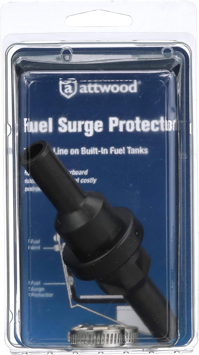 Attwood Fuel Vent Line Surge Protector, Black