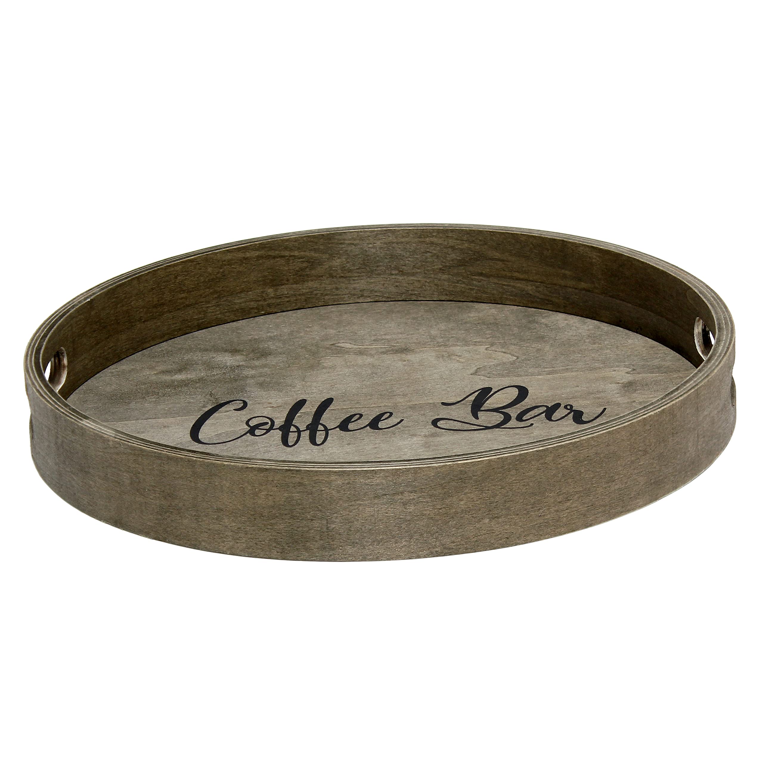 Elegant Designs Decorative Wood Serving Tray w/Handles