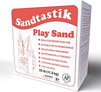 Sandtastik Sparkling White Play Sand - 50 lb (22.6 kg), Fill Sandboxes & Sensory Tables, Non-Toxic, Scoop, Mold & Pour 50-Pound