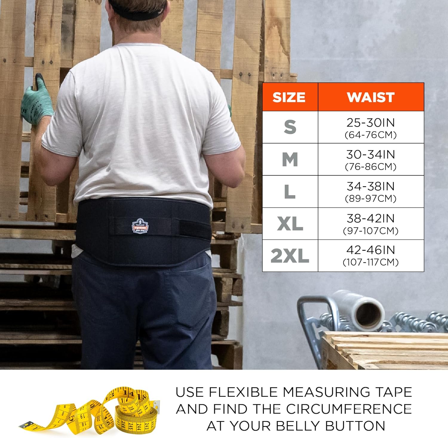 Ergodyne ProFlex 1500 Weight Lifters-Style Back Support Belt