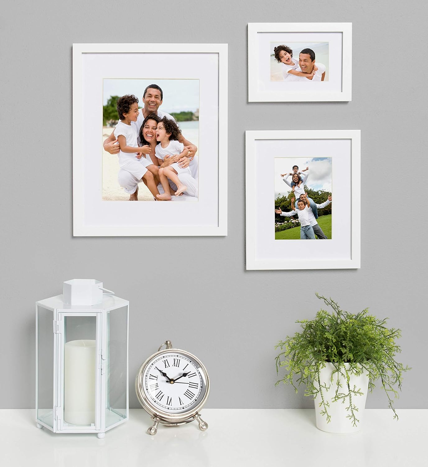 DESIGNOVATION Gallery Wood Photo Frame Set for Customizable Wall Display