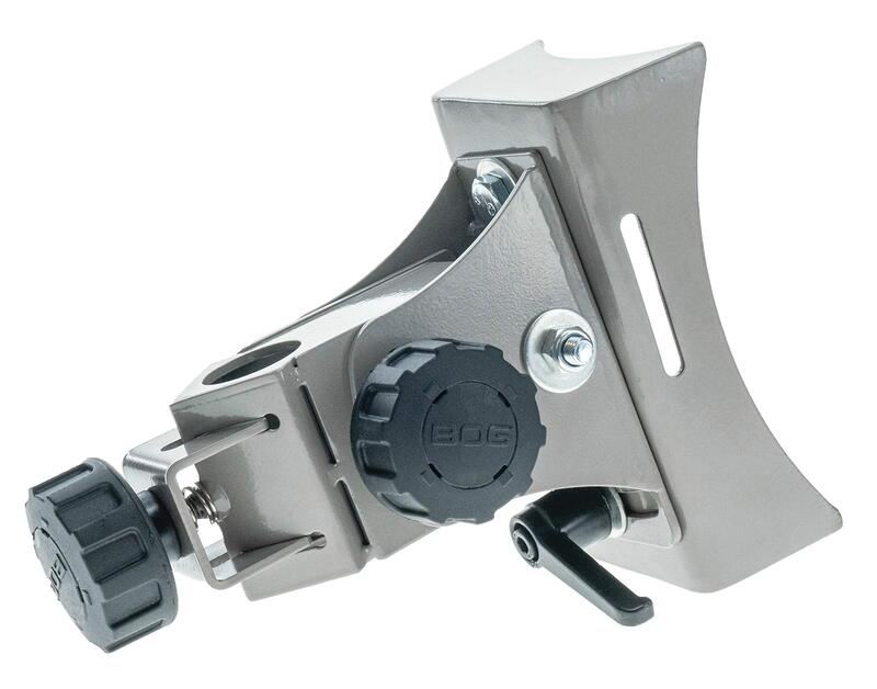 BOG DeathGrip Elevation and Bracket with Heavy Duty Aluminum Construction, Adjustable Arm, 240 Degree Shooting Adjustment, and BOG DeathGrip Shooting Rest Head for Hunting, Shooting, and Outdoors