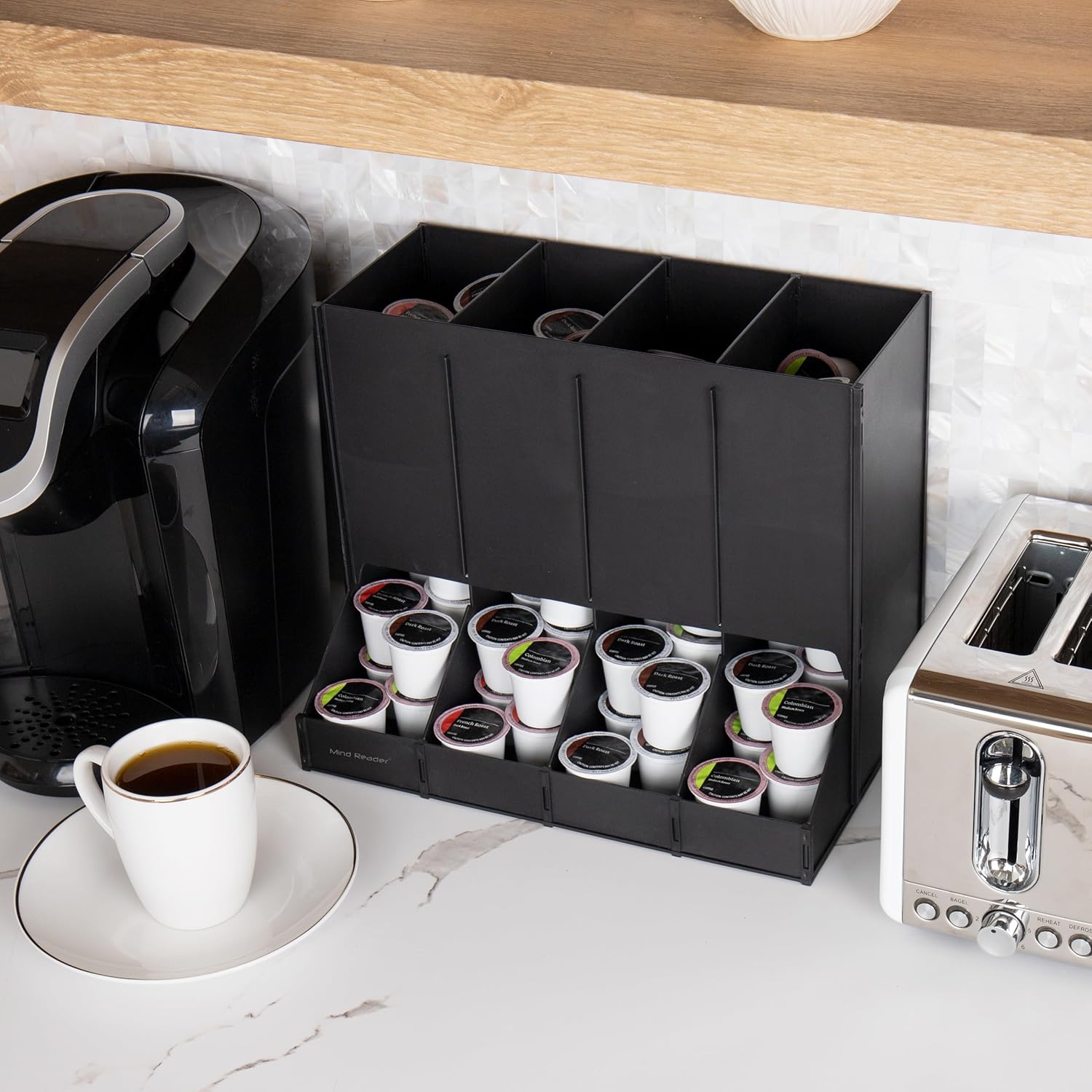 MIND READER Countertop Coffee and Condiment Organizer