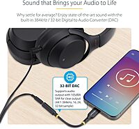 StarTech.com 5in (12.7cm) USB-C to 3.5mm TRRS Headphone/Headset Jack Audio Adapter, 32-bit DAC, USB C Aux Dongle for PC/Phone