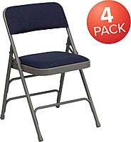 Flash Furniture Hercules Series Upholstered Metal Folding Chairs