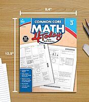 Carson Dellosa Common Core Math 4 Today 3rd Grade Workbooks, Telling Time, Fractions, Addition, Subtraction, Multiplication