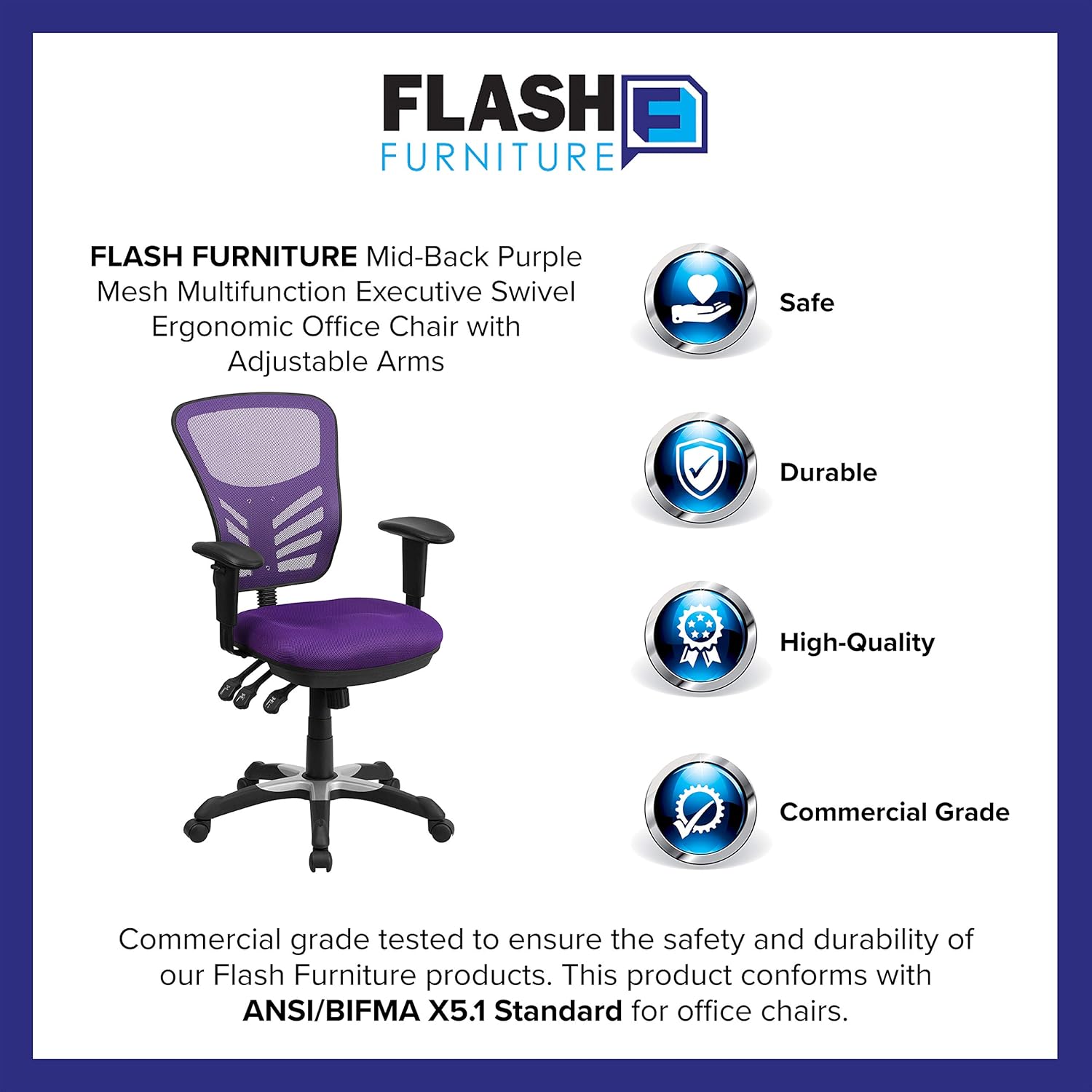 Flash Furniture Nicholas Mid-Back Swivel Office and Gaming Chair