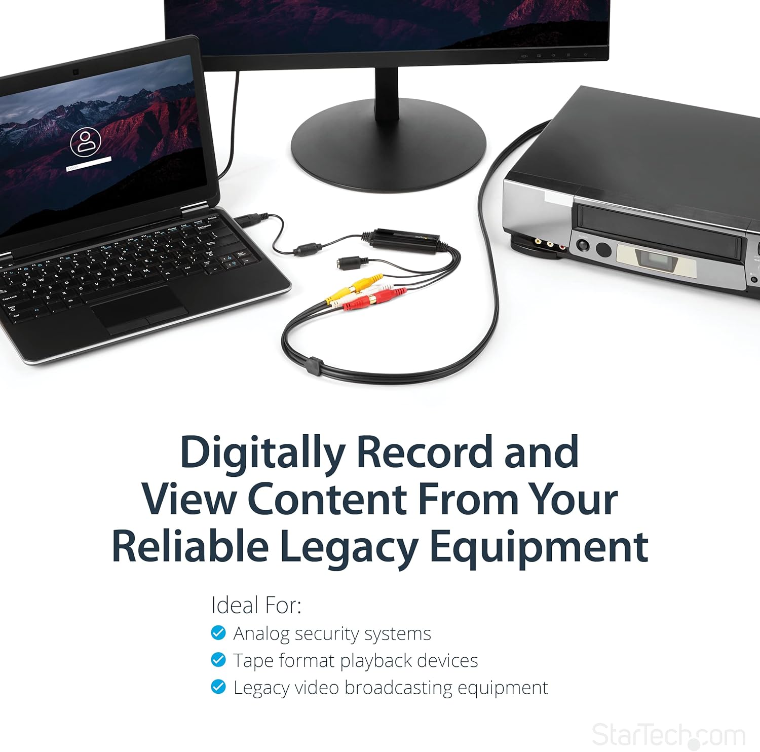 StarTech.com USB Video Capture Adapter Cable - S-Video/Composite to USB 2.0 SD Video Capture Device Cable - Twain Support