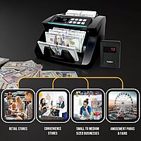 KOLIBRI Money Counter Machine with Advanced Counterfeit Detection and LCD