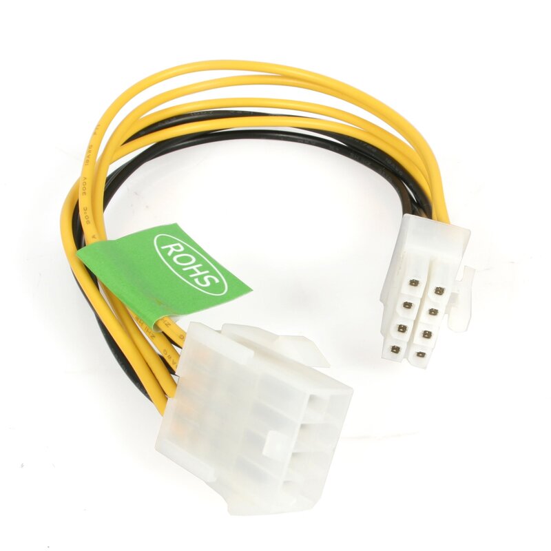 StarTech.com EPS 8 Pin Power Extension Cable - Power extension cable - 8 pin EPS12V (F) to 8 pin EPS12V (M) - 7.9 in