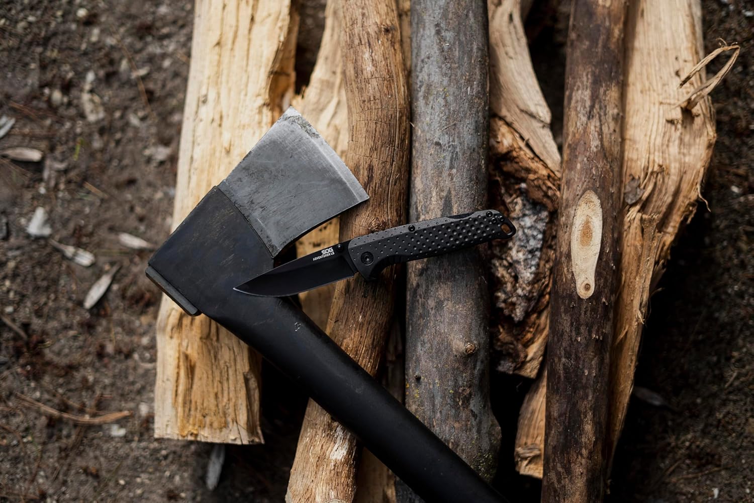 SOG Adventurer LB 3" Lightweight Portable Outdoor Folding Knife | CRYO 5CR15MOV Steel | GRN Handle | Lock-Back Mechanism