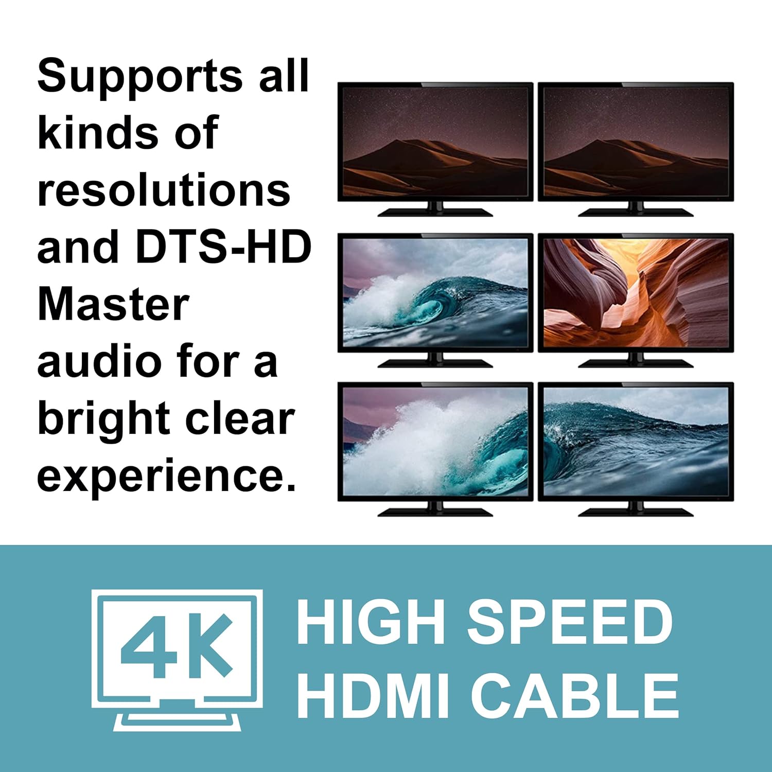 C2G High Speed HDMI Cable with Ethernet, 4K 60Hz