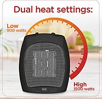 BLACK+DECKER 1500W Portable Ceramic Desktop Space Heater
