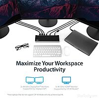 StarTech.com Universal USB-C Laptop Docking Station (Dual & Triple Monitor)