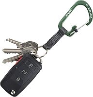 Nite Ize SlideLock Key Ring, Locking Carabiner Key Chain with Webbing