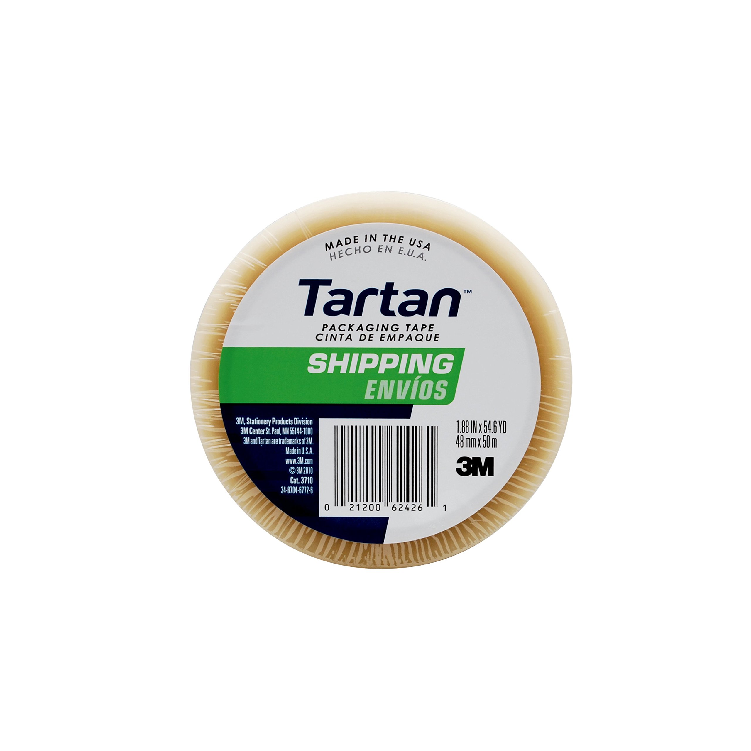 3M Tartan 3710 General Purpose Packaging Tape, 1-7/8in x 54.6 Yd., Clear