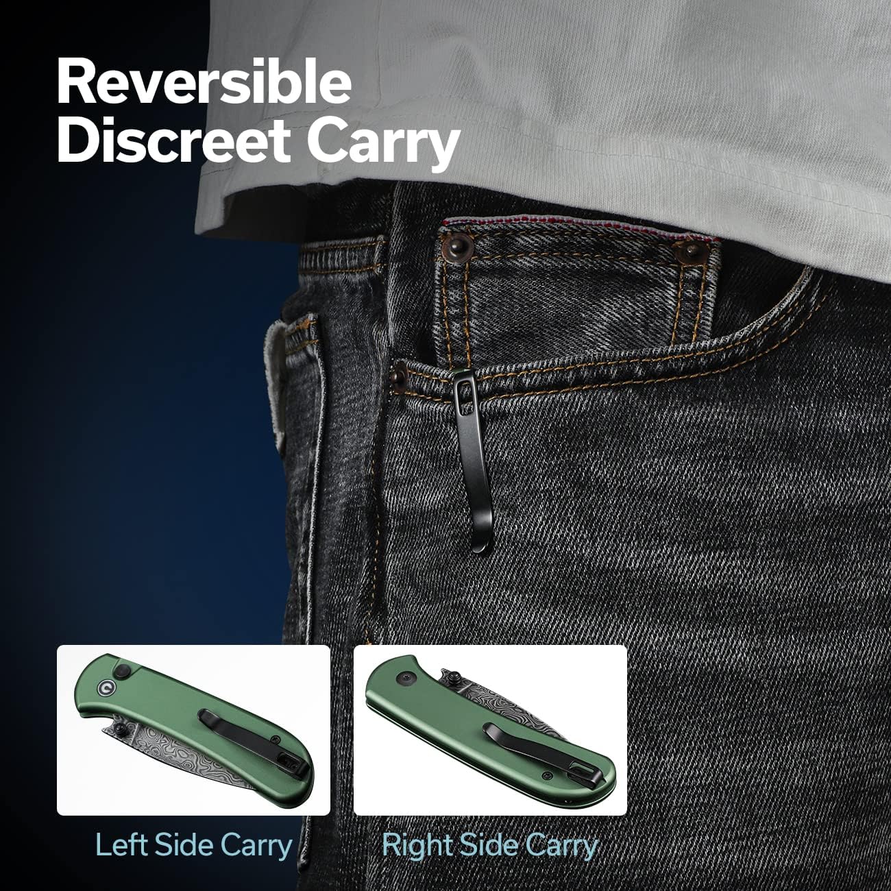 CIVIVI Qubit Pocket Folding Knife, Button Lock & Thumb Stud, 2.98" Blade, Aluminum Handle