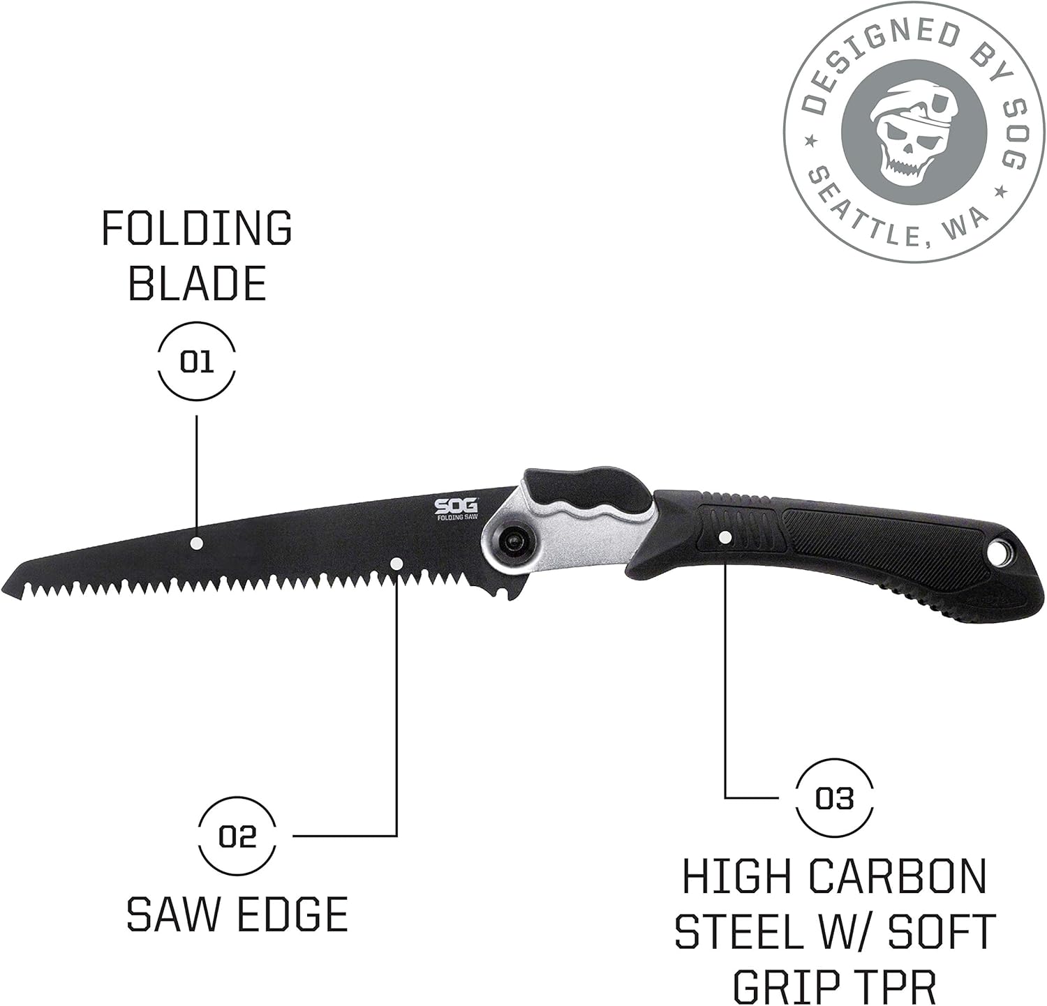 SOG Survival Hawk - Specialty Outdoor Tactical Hatchet, Fire Starter, Nail Puller & Folding Saw - Wood Saw, Hand Saw