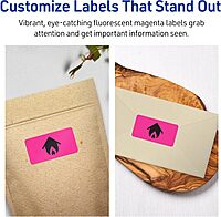 AVERY Printable Rectangle Labels, Sure Feed Technology, 1" x 2", Neon Magenta, Print-to-The-Edge, Laser/Inkjet Printable