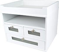 Victor Tidy Tower Desktop Organizer, Pure White, 10.8 x 12.3 x 10.8 in