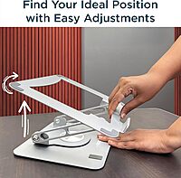 Uncaged Ergonomics Swivel Adjustable Laptop Stand for Desk
