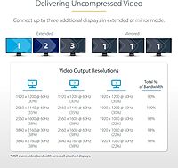 StarTech.com 3-Port DisplayPort 1.2 Splitter, DisplayPort to 3x DP Multi-Monitor Adapter