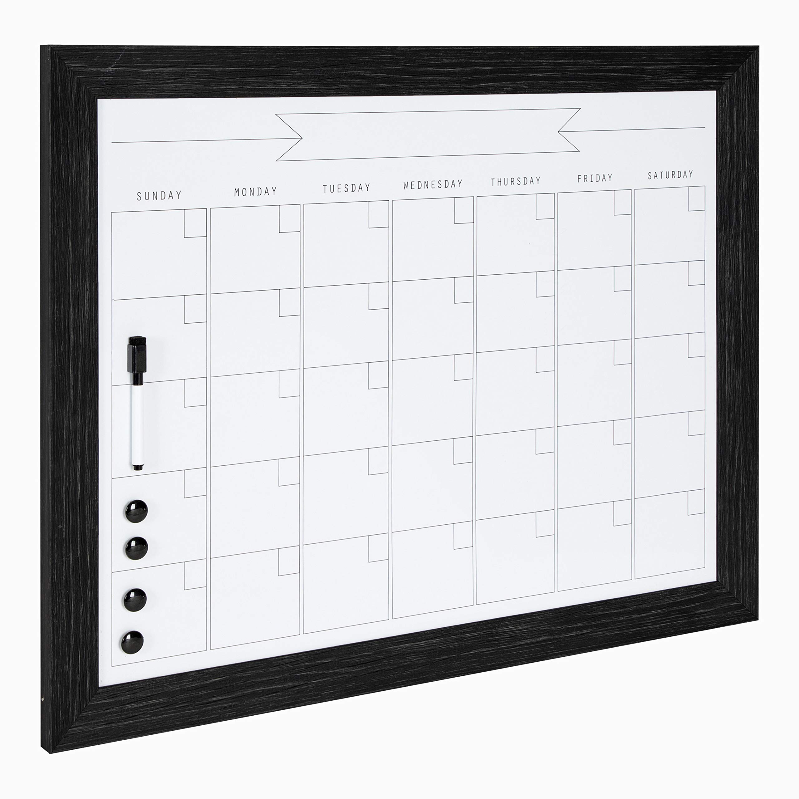 DESIGNOVATION Beatrice Framed Magnetic Dry-Erase Monthly Calendar