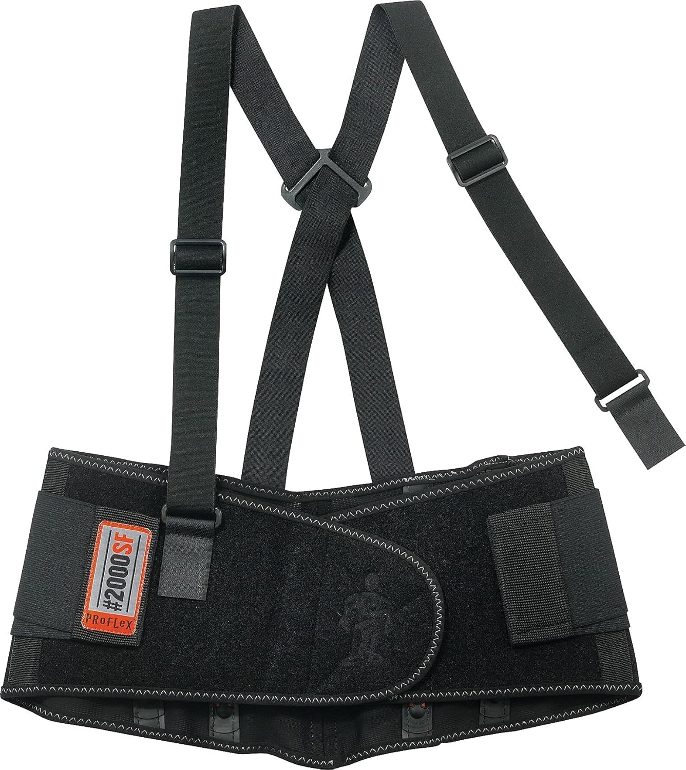 Ergodyne ProFlex 2000SF Back Support Brace, 8.5" V-shaped Spandex