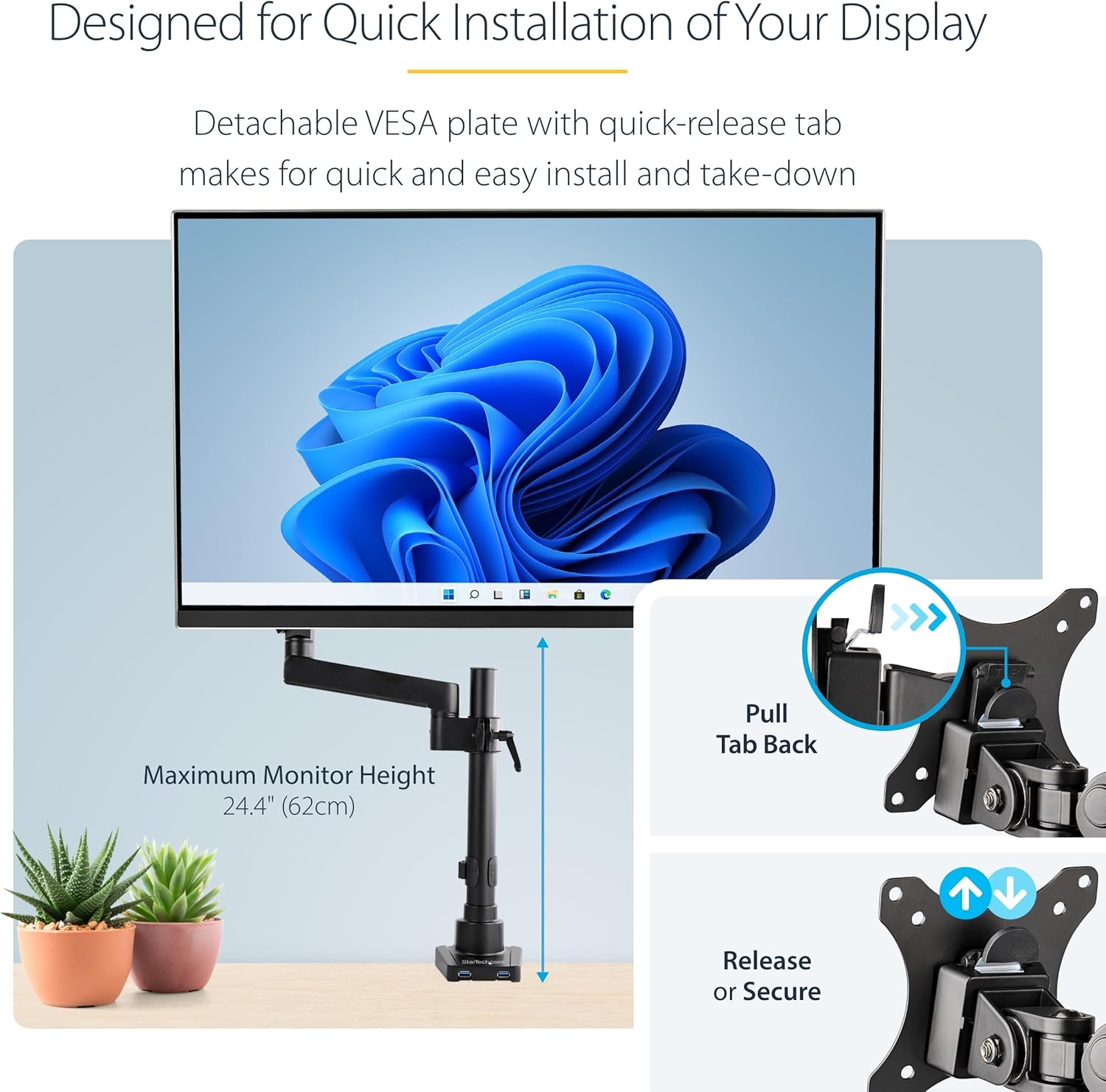 StarTech.com Desk Mount Monitor Arm (VESA 75/100)