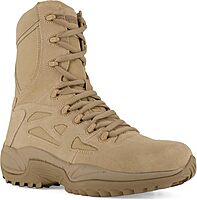 Reebok Men's Rapid Response RB8895 8" Soft Toe Tactical Boot with Side Zipper