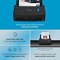 ScanSnap iX1400 High-Speed Simple One-Touch Button Color Document, Photo & Receipt Scanner with Auto Document Feeder for Mac