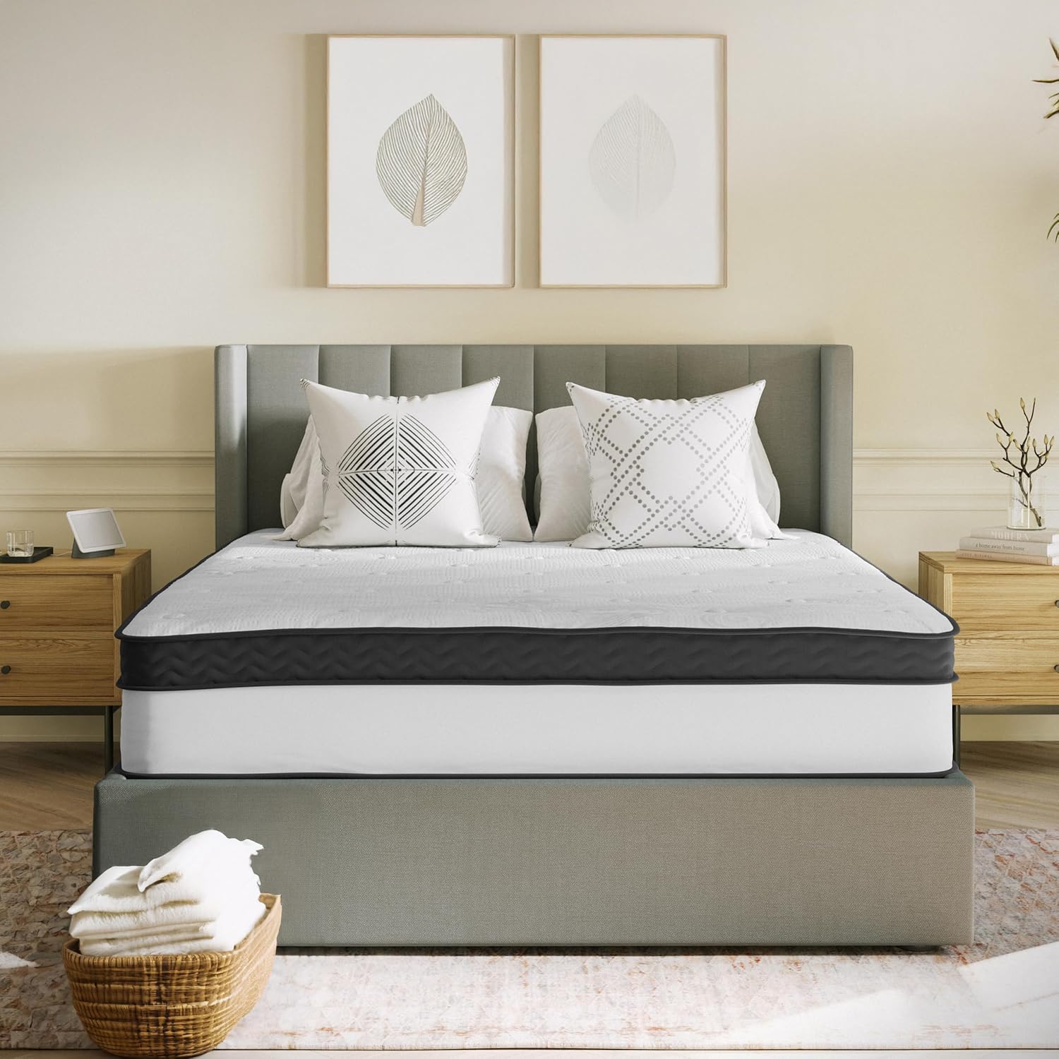 FLASH FURNITURE Capri Comfortable Sleep 12" Hybrid Pocket Spring and Foam Mattress in a Box