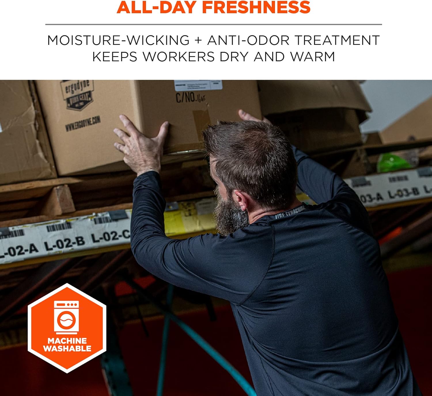 Ergodyne N-Ferno 6436 Long Sleeve Lightweight Base Layer Shirt