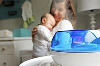 Crane Personal Ultrasonic Cool Mist Travel Humidifier and Vaporizer for Congestion Relief, 360° Adjustable Nozzle