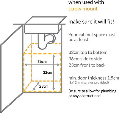 simplehuman Under-Cabinet and In-Cabinet Pull-Out Trash & Recycling Bin, Heavy-Duty Steel Frame