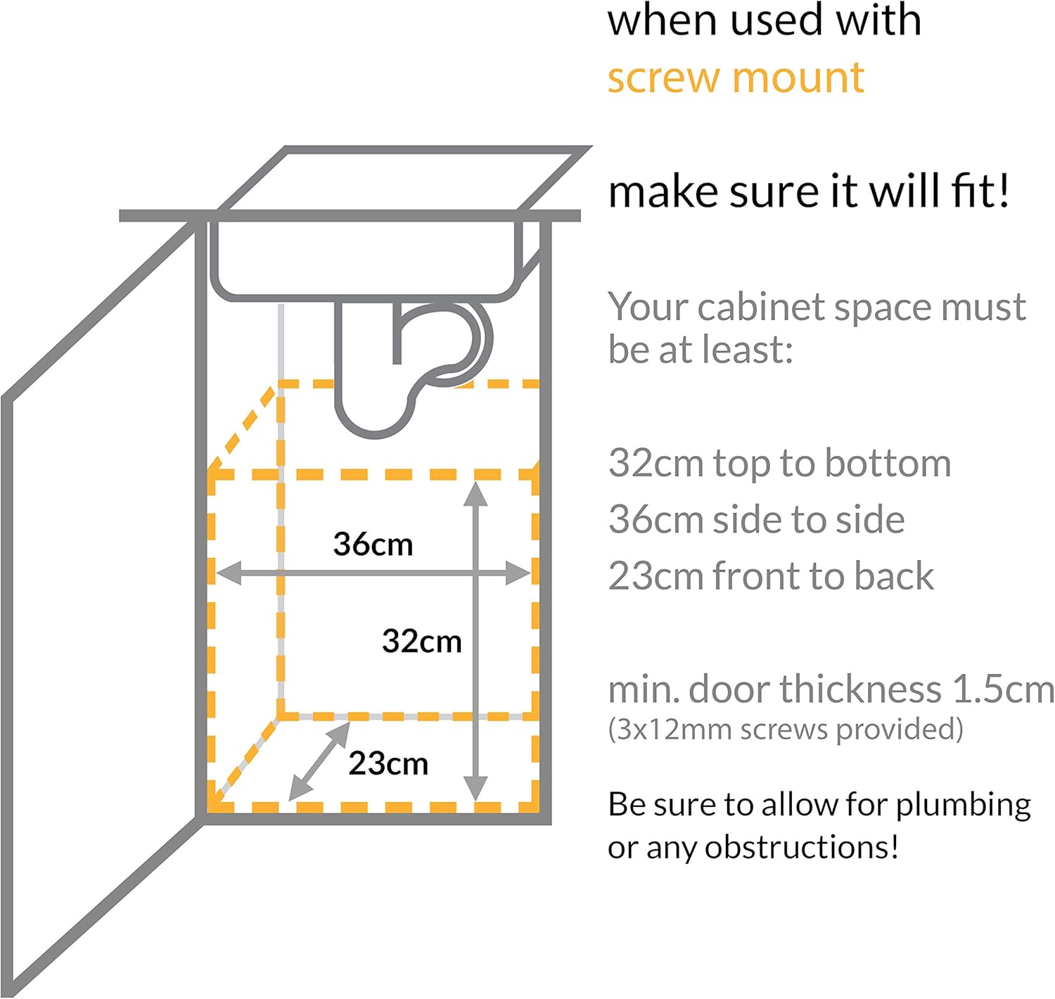 simplehuman Under-Cabinet and In-Cabinet Pull-Out Trash & Recycling Bin, Heavy-Duty Steel Frame