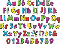 Barker Creek Letter Pop-Outs, 4" Neon, 2 Pack, Multicolor Designer Letters for Bulletin Boards, Breakrooms, Reception Areas, Signs, Displays, and More! 4", 510 Characters per Set (3628)