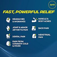 Advil Liqui-Gels Pain Reliever and Fever Reducer, Pain Medicine for Adults with Ibuprofen 200mg for Headache, Backache