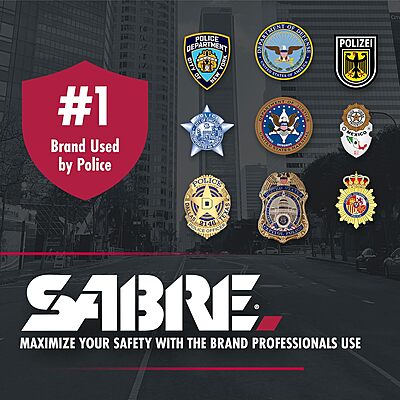 SABRE Jeweled Pepper Spray with Snap Clip, Maximum Strength