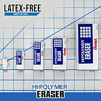 Pentel Hi-Polymer Cap Eraser, White, 50/Pack 50 Count (Pack of 1)